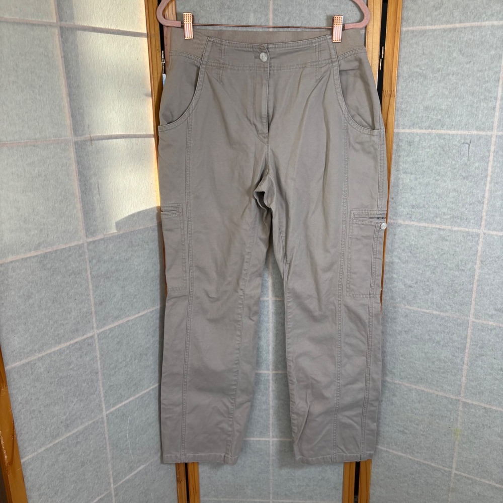 Vintage‎ Women's LL BEAN Casual Cargo Pants Khaki Comfort Size 8